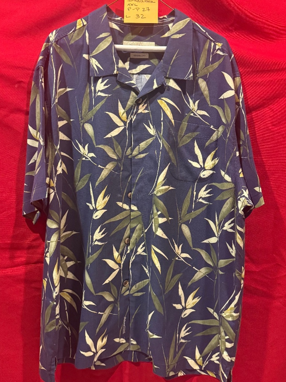 TOMMY BAHAMA 3XL HAWAIIAN SHIRT, SILK BLEND